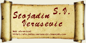 Stojadin Verušević vizit kartica